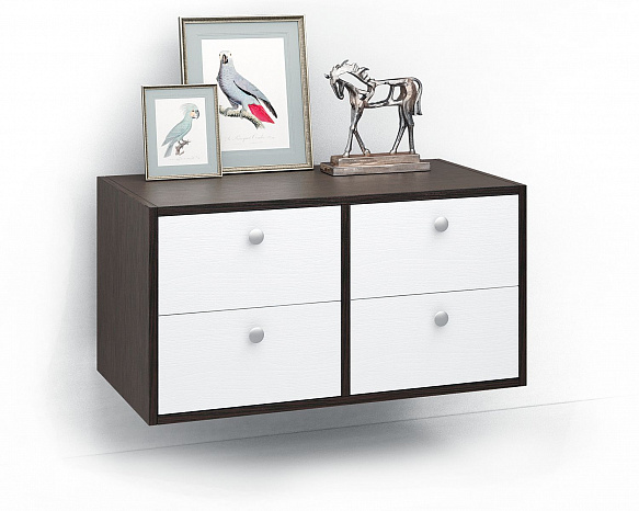 Подвесная тумба Прайм-21-1 - венге / белый