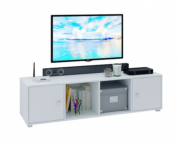 ТВ Тумба Прайм-41-1 подвесная / напольная - белый