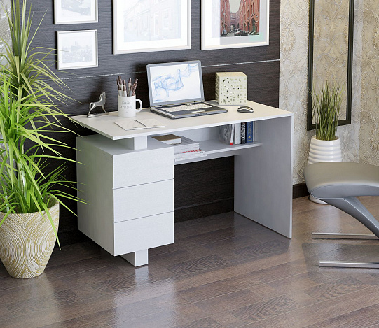 Стол компьютерный Ренцо-2 - белый