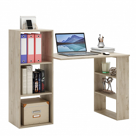 Стол-стеллаж Витто-27 - дуб крафт серый