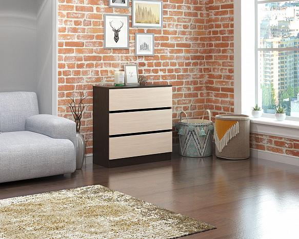 Комод Триверо-9 - венге / дуб молочный