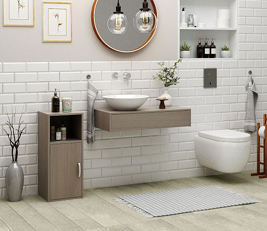 Тумба-Полка Уно-140 - ясень шимо светлый