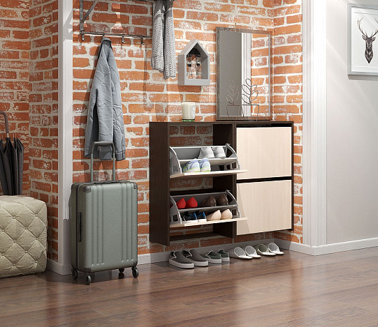 Обувница Витто-19 - венге / дуб молочный