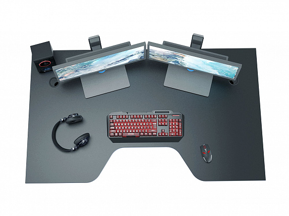 Стол игровой Форсаж-1 - черный / синий