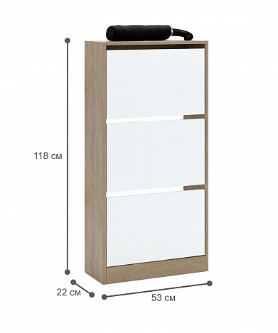 Обувница Уно-54 - дуб сонома / белый