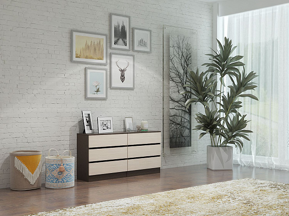 Комод Триверо-20 - венге / дуб молочный