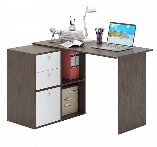 Компьютерный стол Прайм-48 - венге / белый
