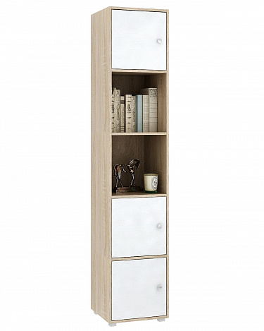 Стеллаж Прайм-51-1 - дуб сонома / белый