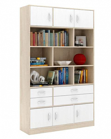 Стеллаж в комплекте Либерти-62 - дуб сонома / белый