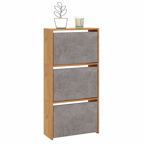 Обувница Витто-23 - дуб крафт золотой / бетон