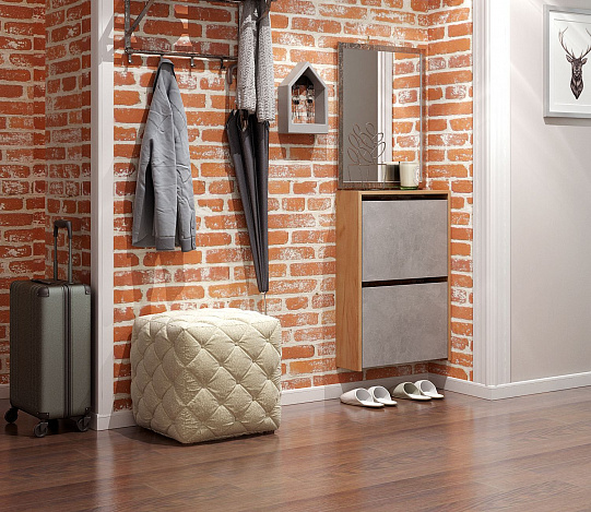 Обувница Витто-20 - дуб крафт золотой / бетон