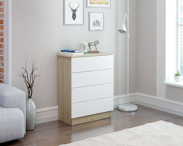 Комод Уно-29 - дуб сонома / белый
