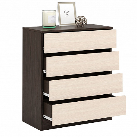 Комод Триверо-8 - венге / дуб молочный