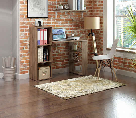 Стол-стеллаж Уно-10 - дуб крафт табак