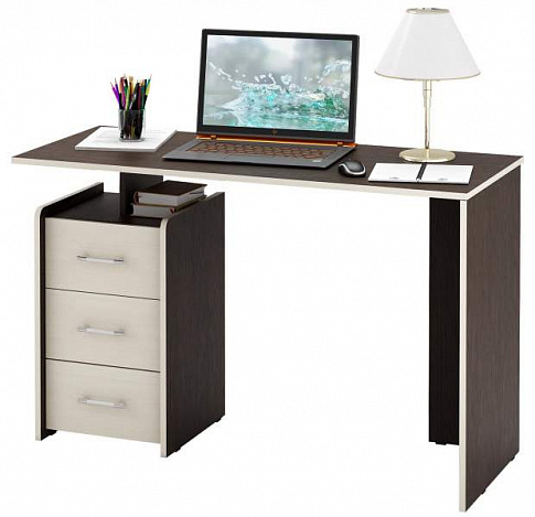 Стол письменный Слим-2 - венге / дуб молочный