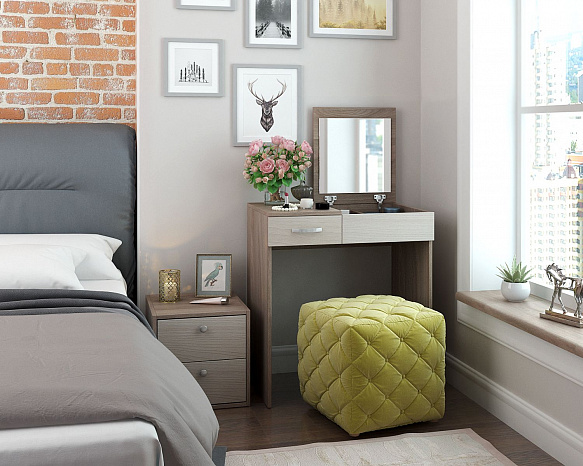 Туалетный столик Риано-01 - ясень шимо темный / ясень шимо светлый