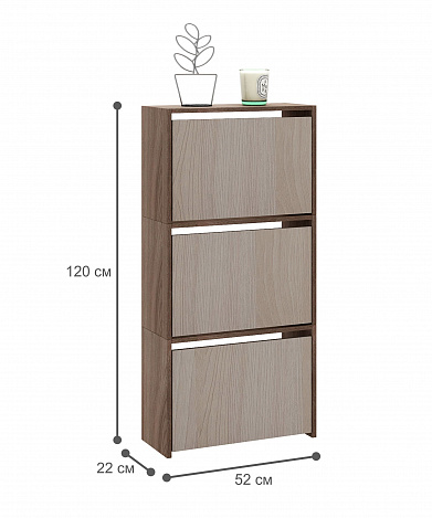Обувница Витто-23 - ясень шимо темный / ясень шимо светлый