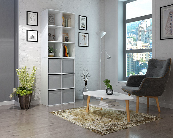 Стеллаж Файн-105 - белый