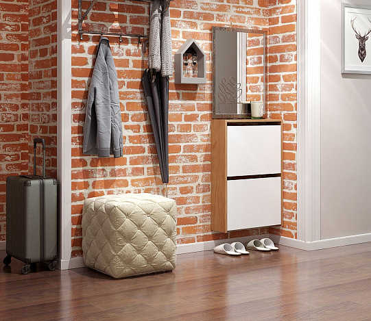 Обувница Витто-20 - дуб крафт золотой / белый