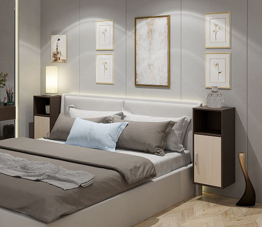 Тумба-Полка Уно-140 - венге / дуб молочный