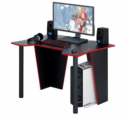 Стол игровой Страйкер-2 - черный / красный