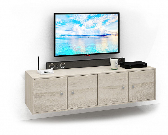 ТВ Тумба Прайм-41-2 подвесная / напольная - дуб сонома