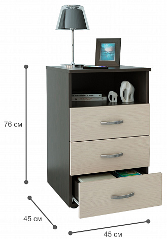 Тумба Альба-4 - венге / дуб молочный