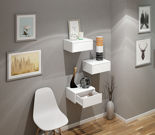 Тумба подвесная Уно-48 - белый