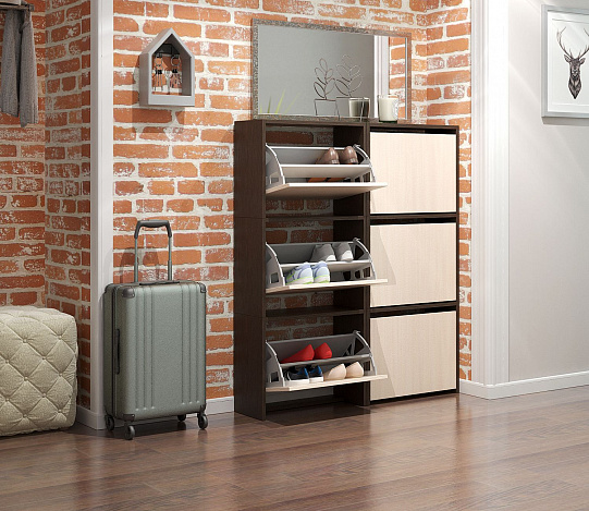 Обувница Витто-23 - венге / дуб молочный