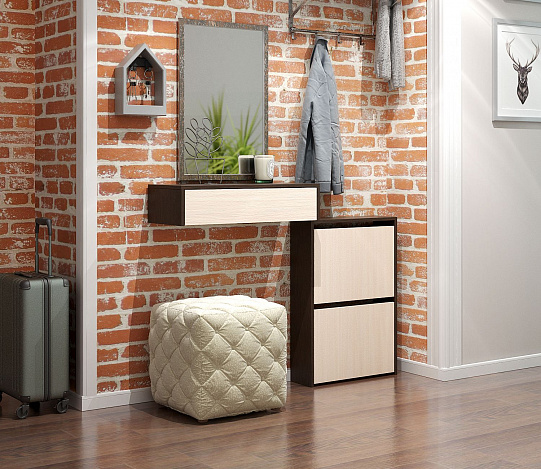 Тумба подвесная Уно-47 - венге / дуб молочный