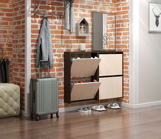 Обувница Витто-20 - венге / дуб молочный