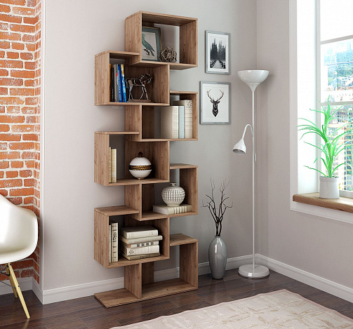 Стеллаж Зет-4 - дуб крафт табак