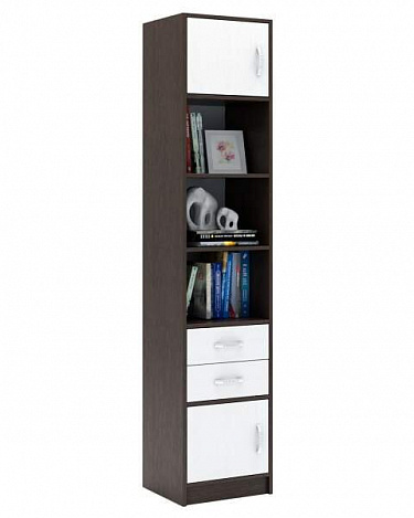 Стеллаж в комплекте Либерти-41 - венге / белый