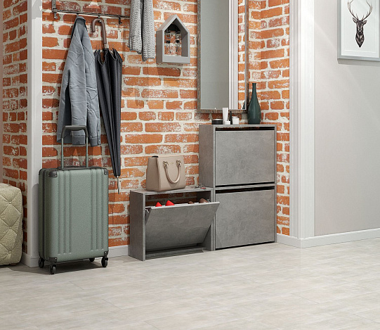 Обувница Уно-58-У узкая - бетон