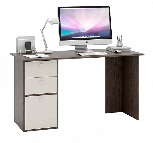 Письменный стол Прайм-58 - венге / дуб молочный
