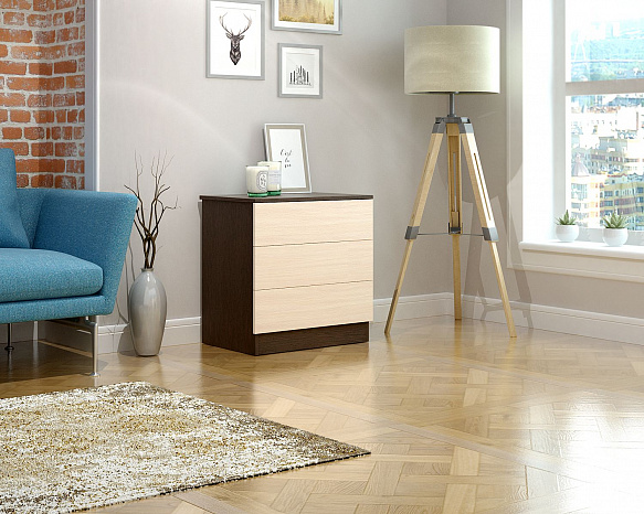 Комод Уно-25 - венге / дуб молочный