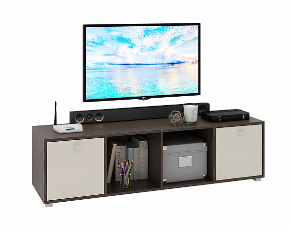 ТВ Тумба Прайм-41-5 подвесная / напольная - венге / дуб молочный