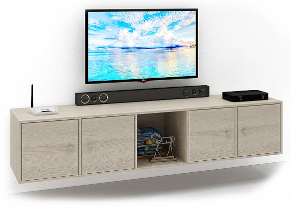 ТВ Тумба Прайм-51-1 подвесная / напольная - дуб сонома