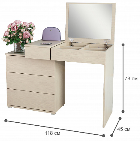 Туалетный столик Нуар-6 - дуб молочный