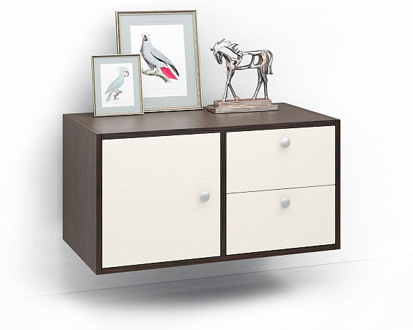 Подвесная тумба Прайм-21-4 - венге / дуб молочный