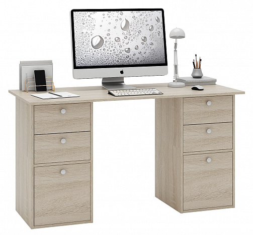 Стол двухтумбовый Прайм-62 - дуб сонома