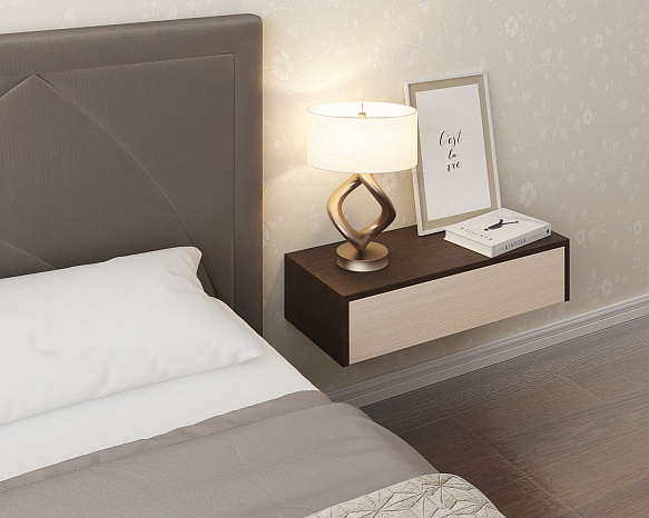 Тумба подвесная Уно-47 - венге / дуб молочный