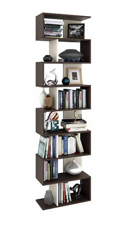 Стеллаж Файн-02 - венге / дуб молочный