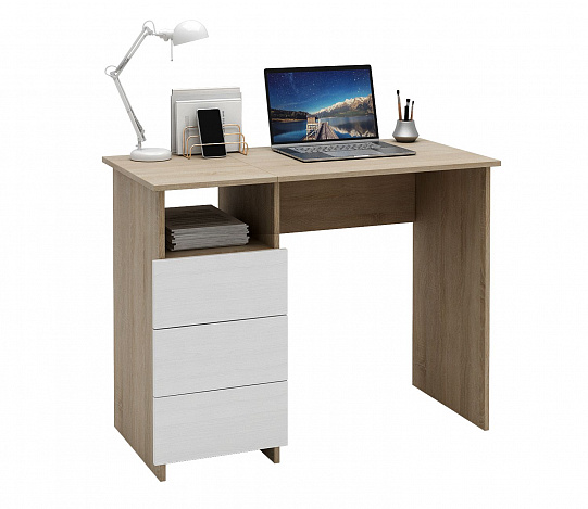 Стол письменный Витто-31 - дуб сонома / белый