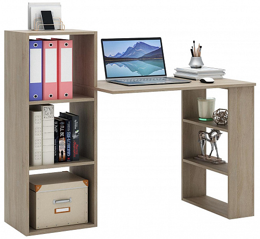 Стол-стеллаж Уно-10 - дуб сонома