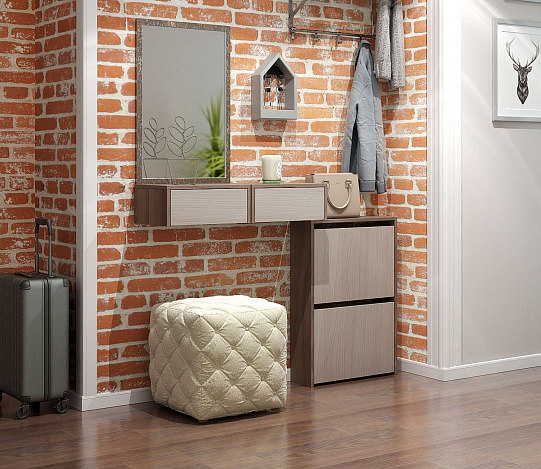 Тумба подвесная Уно-48 - ясень шимо темный / ясень шимо светлый