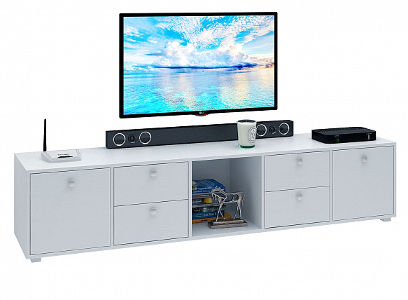 ТВ Тумба Прайм-51-9 подвесная / напольная - белый