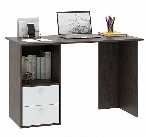 Компьютерный стол Прайм-43 - венге / белый