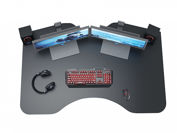 Стол игровой Таунт-2 - черный / синий