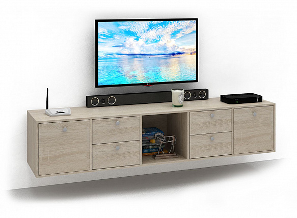 ТВ Тумба Прайм-51-9 подвесная / напольная - дуб сонома